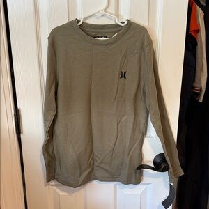 Boys brand new Hurley Olive Green Long Sleeve Tee